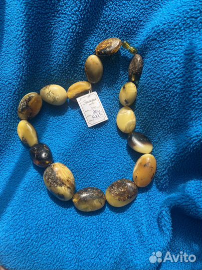 Янтарные бусы натуральные
