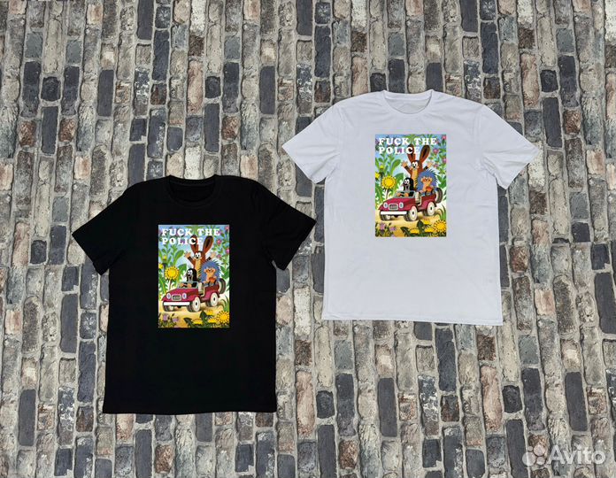 Футболка Y2K Fuck The Police Фак полис Оригинал