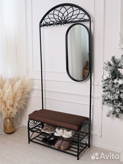 Обувница с вешалкой и зеркалом