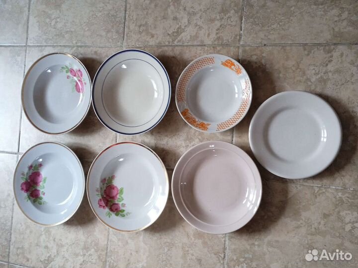 Тарелки, б/у, 6 штук