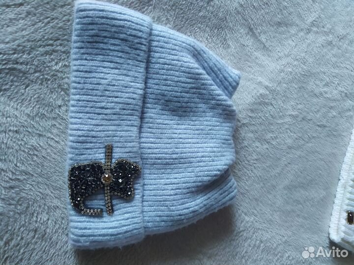 Шапка зимняя для девочки 3-5 годика