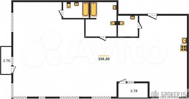 5-к. квартира, 154,2 м², 10/11 эт.