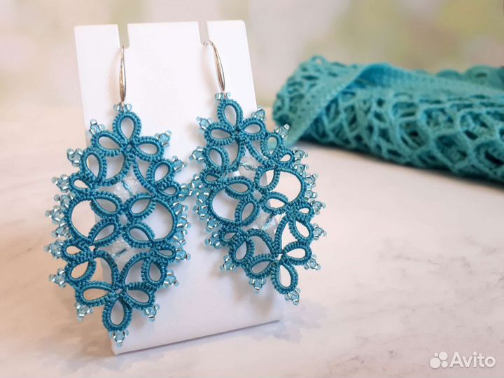 Серьги фриволите