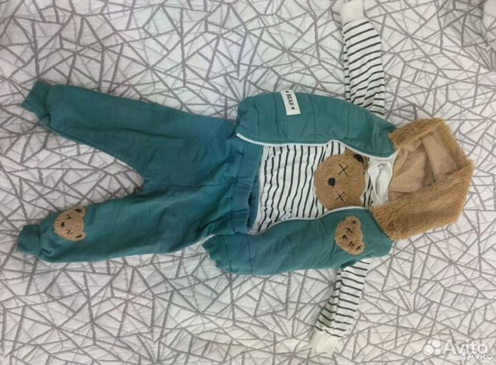 Комбинезон утеплённый 68-74, костюмы тройка