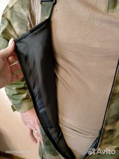 Зимняя горка на флисе Мох