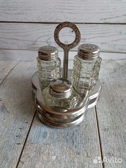Набор для специй на подставке СССР винтаж