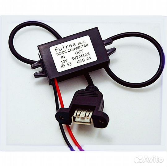 Адаптер гнездо авто DC 12V - гн. USB-A 5V 3A rexa