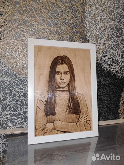 Выжигание по дереву картин и портретов