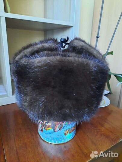 Норковая шапка мужская ушанка