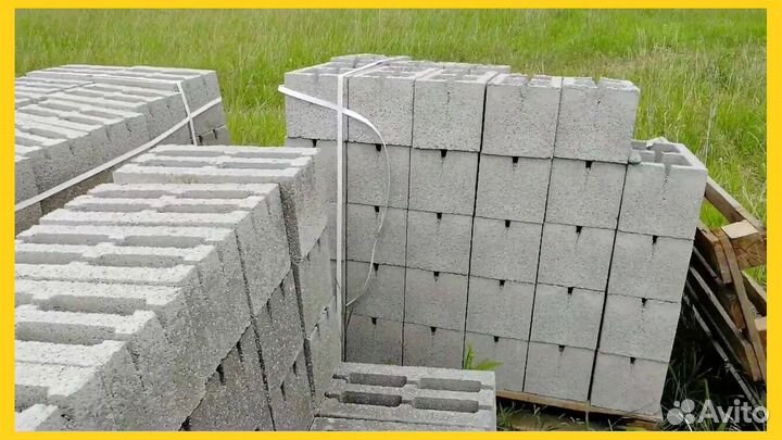 Керамзитобетонный блок полнотелый