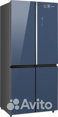 Холодильник Weissgauff blue glass WCD 590 inverter NO frost
