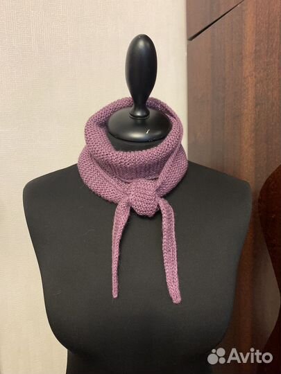 Перчатки женские и шарф круассан