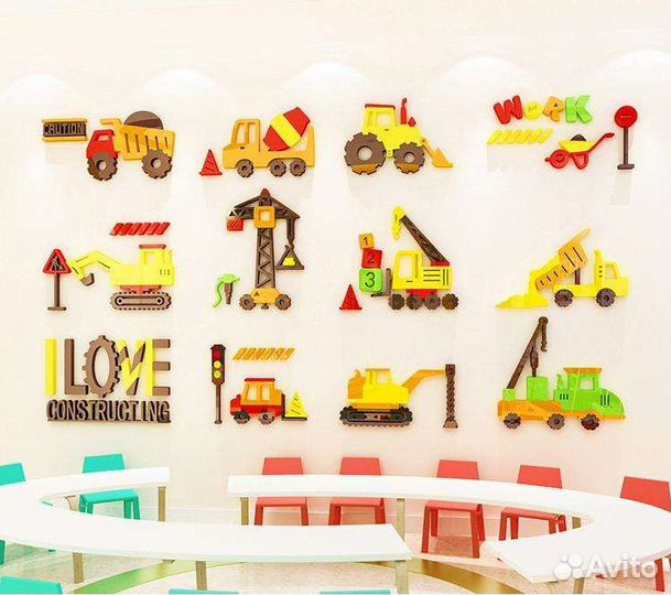 Интерьерная 3d наклейка на стену, 86х160см