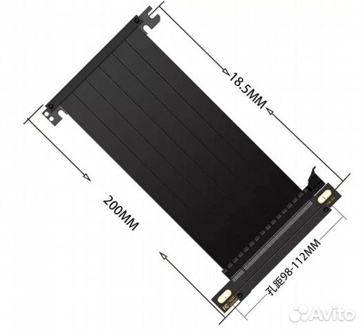 Райзер для видеокарты ADT-Link PCI-E x16 18.5 см