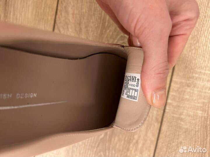 Туфли ecco цвет пудровый 39 размер