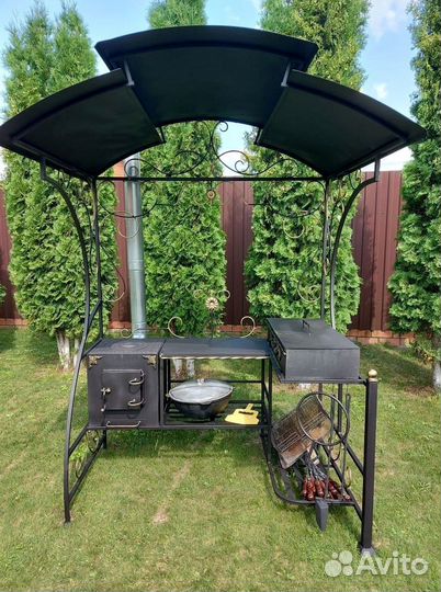 Мангал с крышей