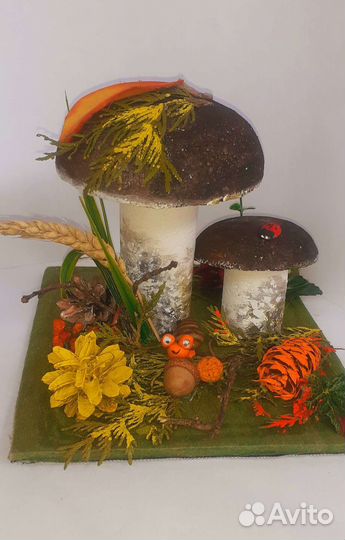 Поделка.Осенняя полянка с грибами. В сад/школу