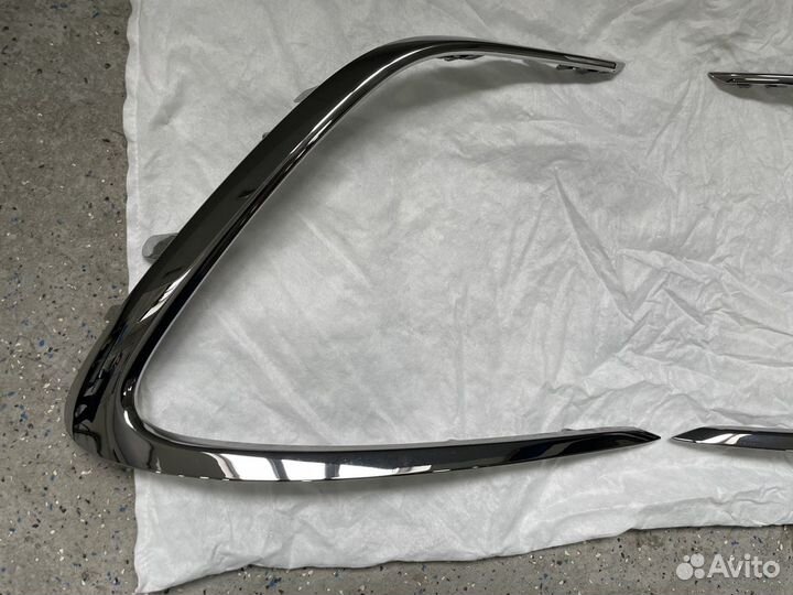 Камри 75 хром, молдинги бампера