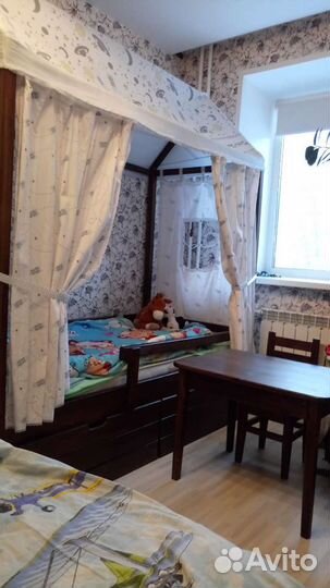 Детская мебель деревянная кровать домик стол стул