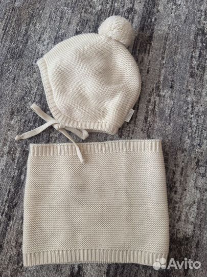 Шапка и снуд детский зима