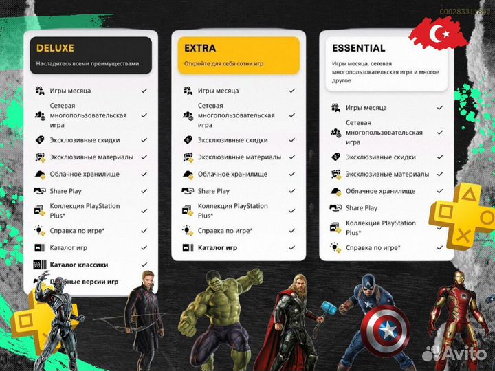 Подписка PlayStation Plus / EA (ps4 / ps5) Турция (Арт.97629)