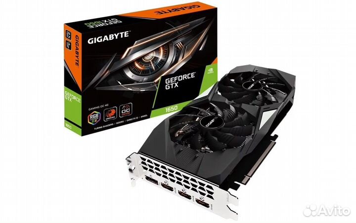 Новая видеокарта gigabyte GeForce GTX 1650 OC 4гб