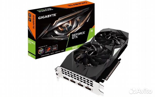 Новая видеокарта gigabyte GeForce GTX 1650 OC 4гб
