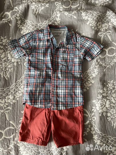 Летний Костюм шорты и рубашка Calvin Klein 4T