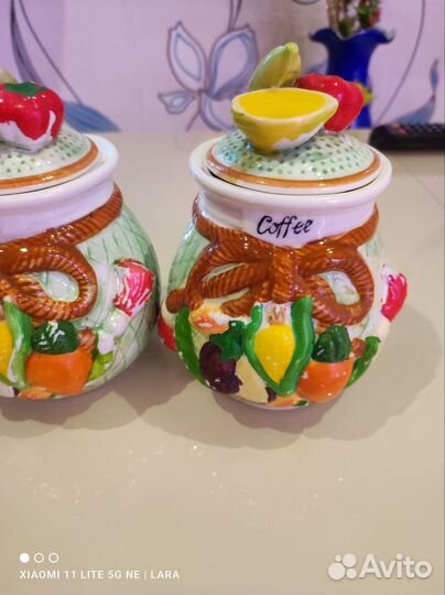 Керамические банки для чая, кофе, сахара