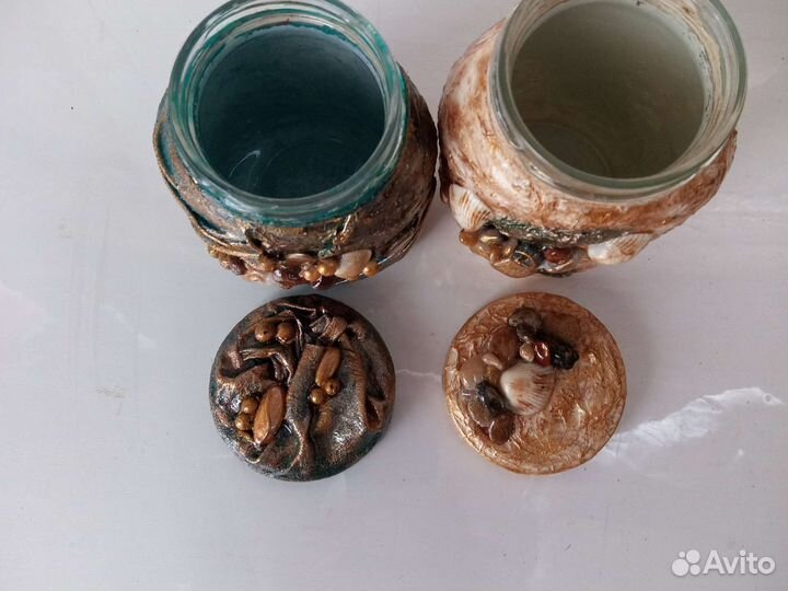 Подарок. Баночка стеклянная, декупаж