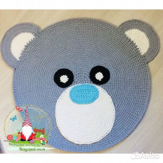 Детский коврик из трикотажной пряжи