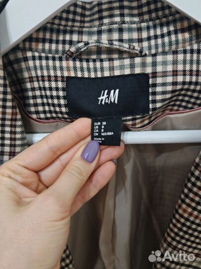 Пиджак H&M женский в клетку S 42-44