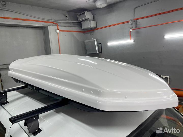 Автобокс 550 л белый / Багажник на крышу