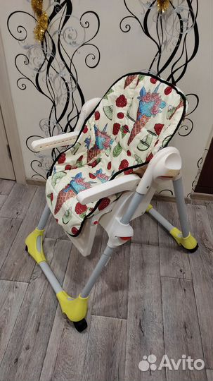 Стульчик для кормления chicco polly