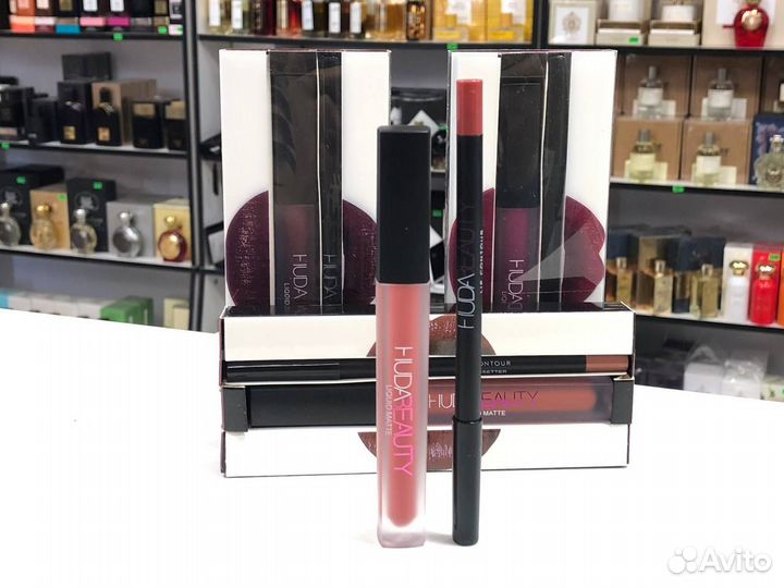 Набор Huda Beauty Liquid Matte 2 в 1 жидкая помада