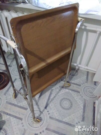 Сервировочный столик СССР на колесиках складной