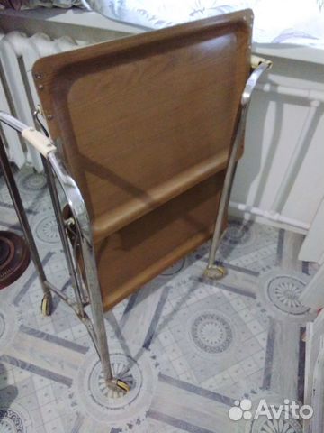 Сервировочный столик СССР на колесиках складной