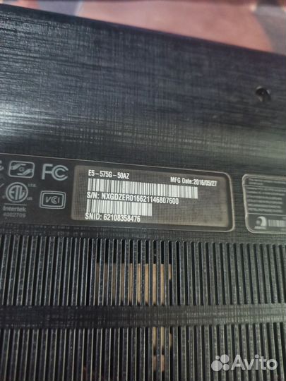 Ноутбук acer aspire e5-575g-50az