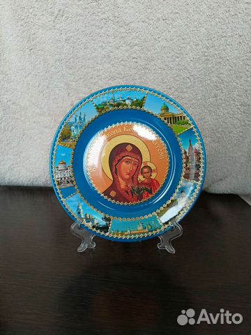 Декоративная тарелка икона Божией матери