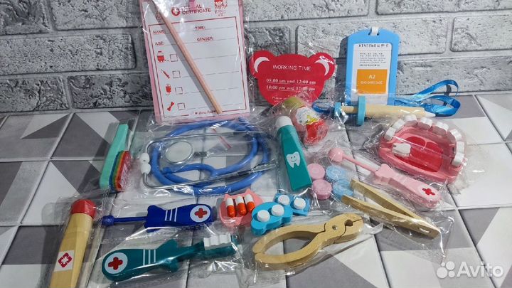 Деревянный набор доктора / врача и стоматолога