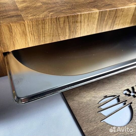 Торцевая доска дуб30х40 с гастроемкостью