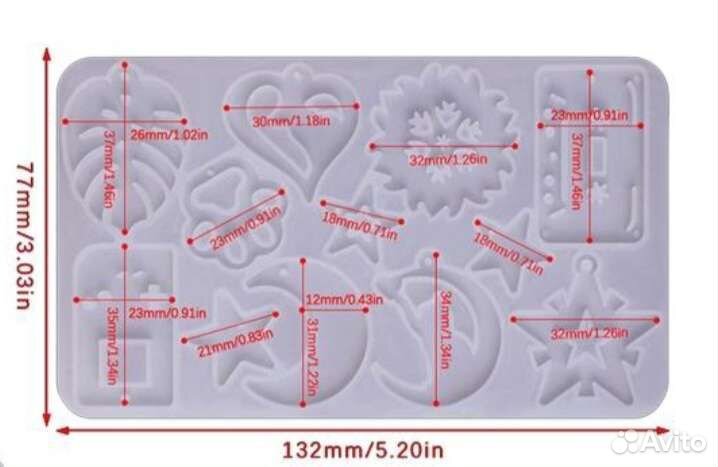 Молд силиконовый для эпоксидной смолы