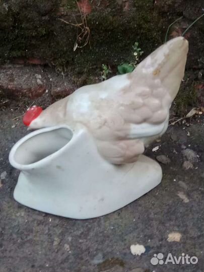 Карандашница. Петух и курица ссср. Форфор