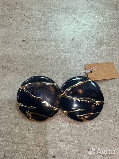 Серьги винтаж с эмалью