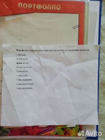 Портфолио школьника