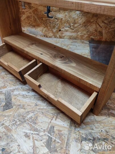 Полка из массива дерева с Авито-доставкой тик