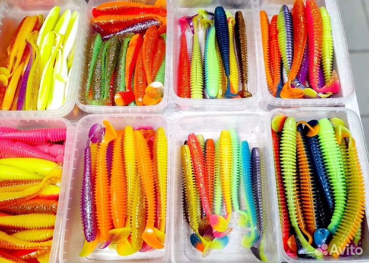 Твистера силиконовые, на судака или треску