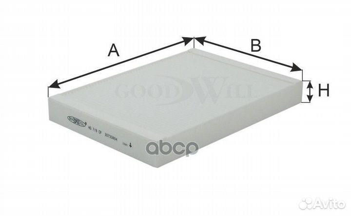 Фильтр салона AG 719 CF AG719CF Goodwill