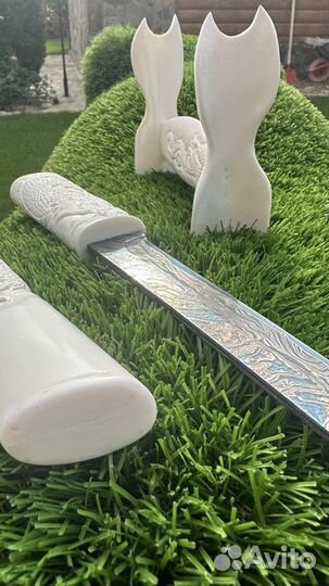 Нож “Самурай” из ламинатного дамаска ручной работы