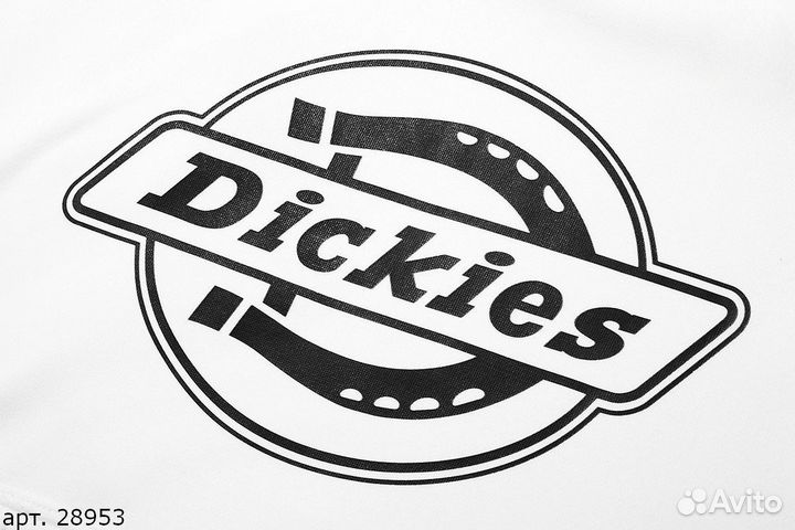 Худи Dickies белое с логотипом на груди